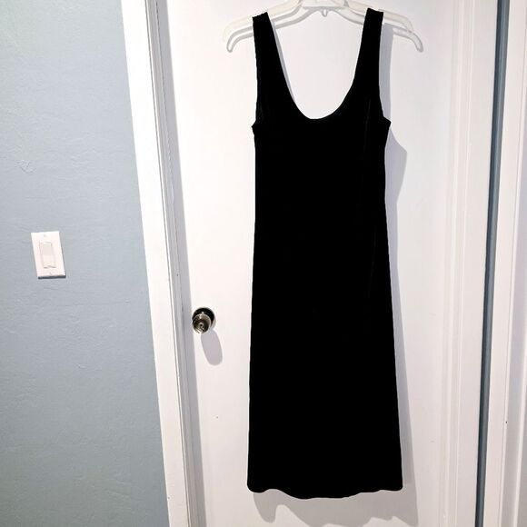 Lane Bryant Cacique Black Sleeveless Velvet Midi Dress (18/20) - Picture 1 of 4